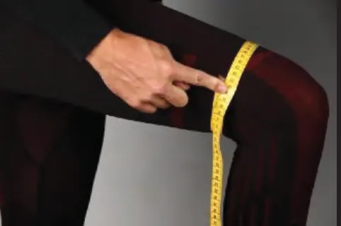 How to measure lower thigh